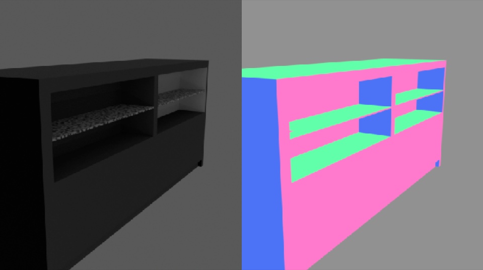 normals and color rendering of example table